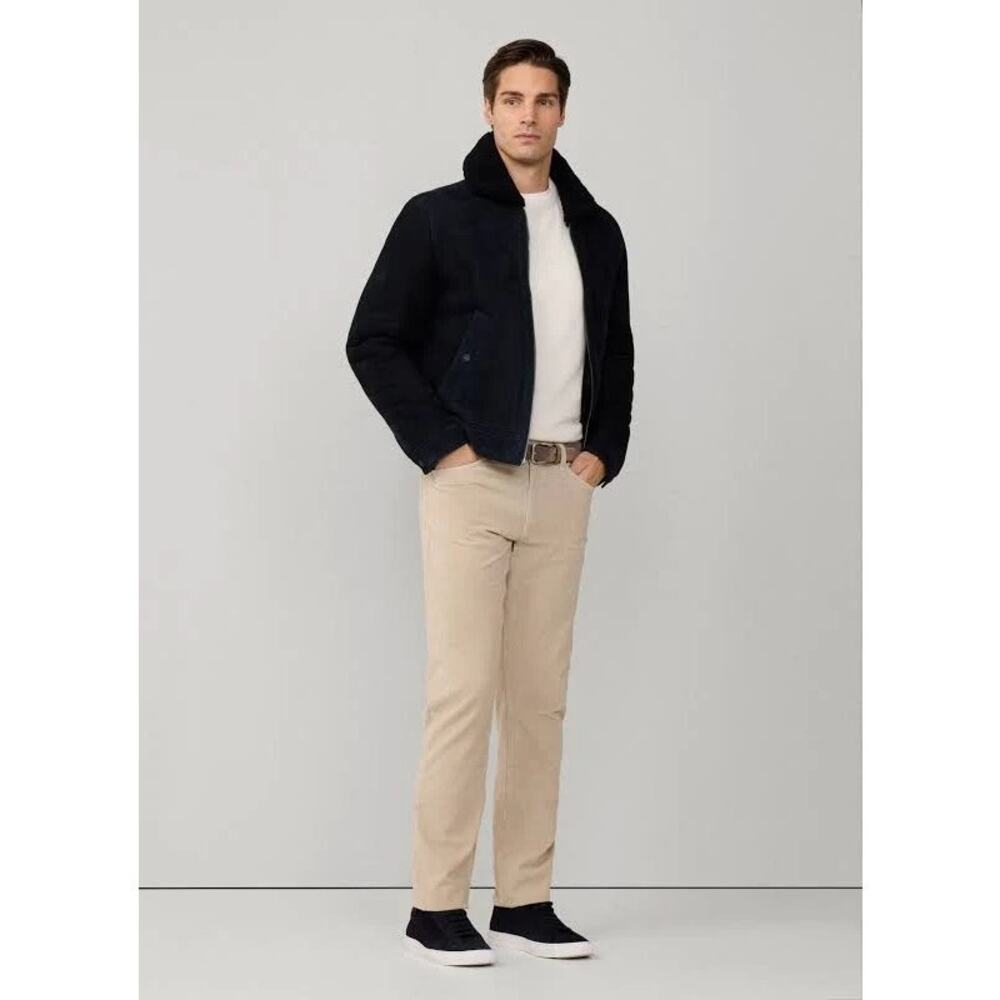 Faconnable Men's 36  Pants Regular Fit Corduroy Trouser 28" inseam tan luxury